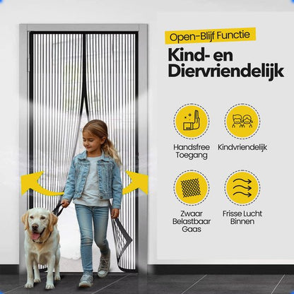 Vicon Magnetisch Vliegengordijn met Altijd Open Functie - 90 x 210 CM