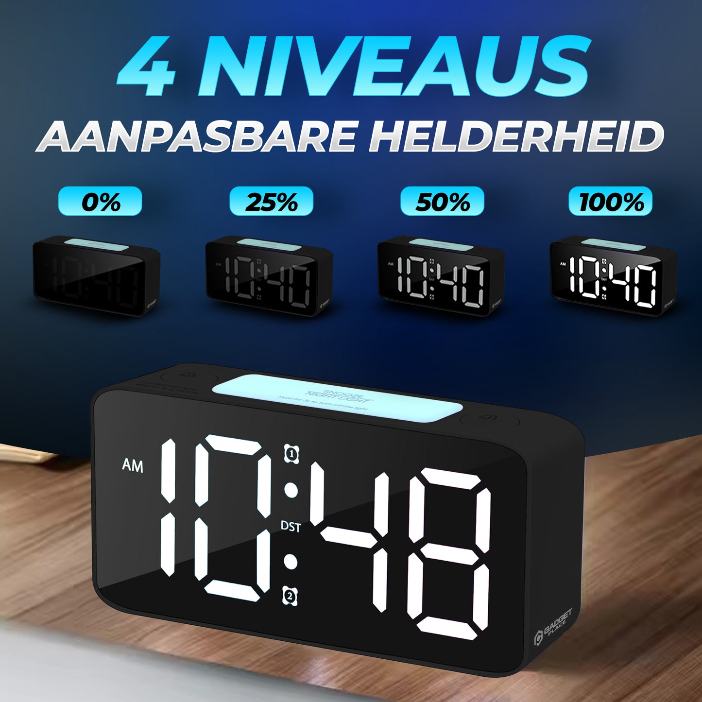 Gadgetplace Digitale Wekker - Extra hard alarm