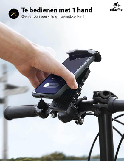 BikePro Universele Telefoonhouder voor Fiets en Scooter: 360 Graden Rotatie - De Gatgetwinkel