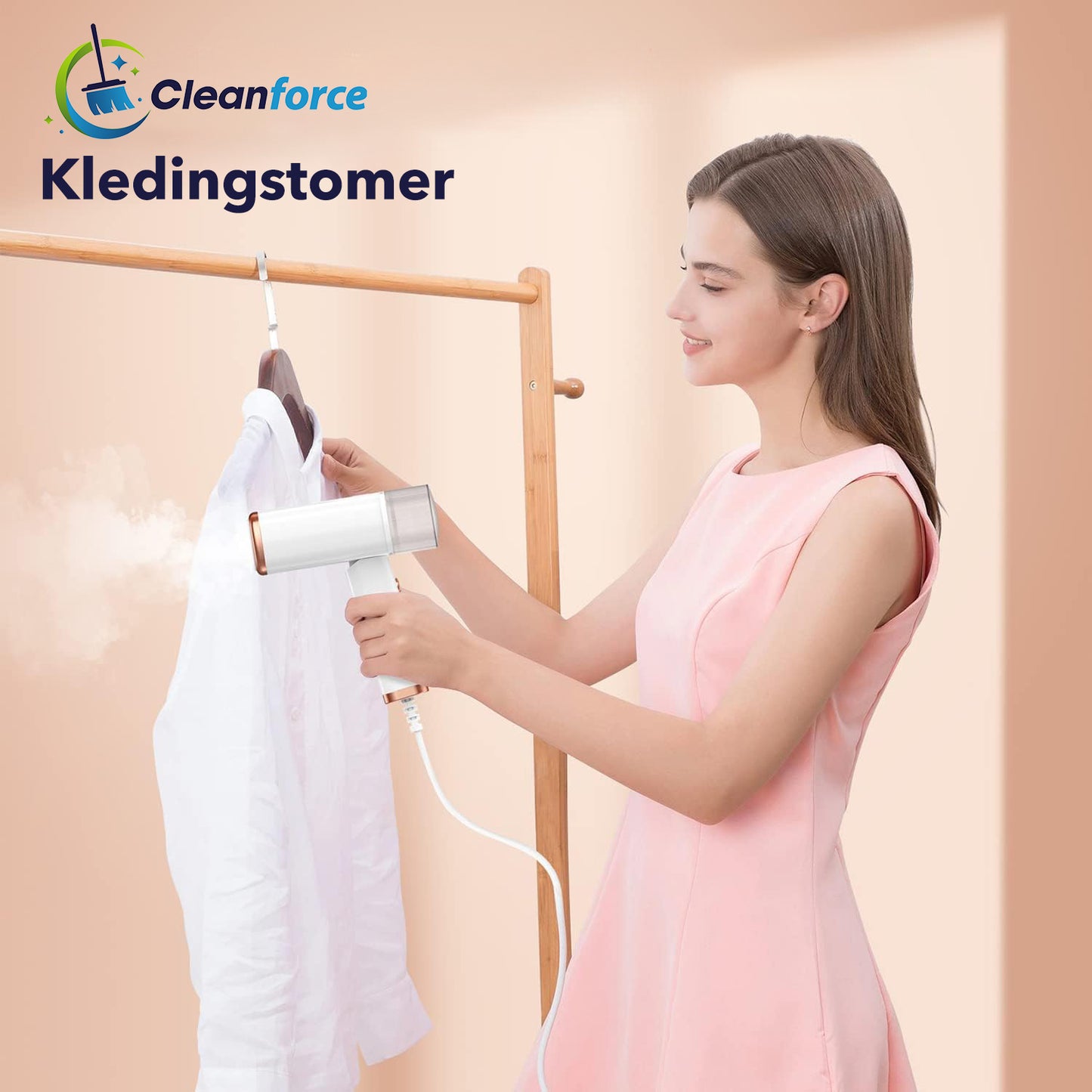 Cleanforce Kledingstomer met Afneembare watertank: Reisvriendelijk - 120ML