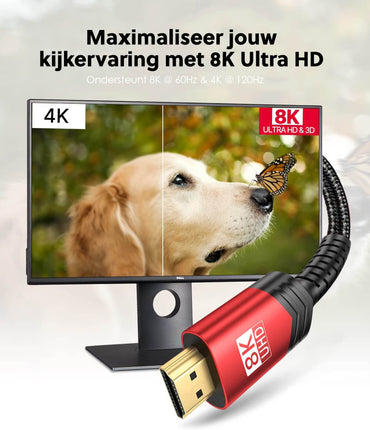 Gadgetplace 8K HDMI 2.1 Kabel 5m: 48Gbps, Ultra HD High Speed - De Gatgetwinkel