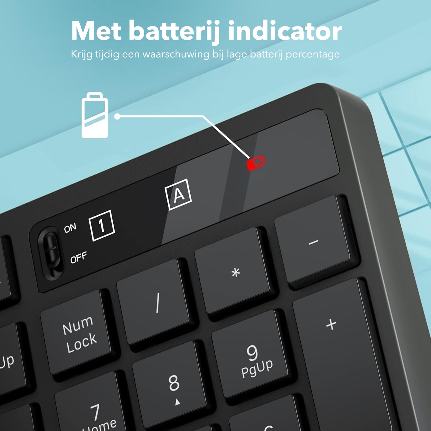 Gadgetplace Draadloos Toetsenbord met Muis Set