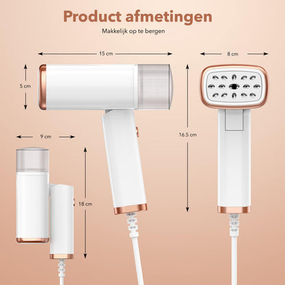Cleanforce Kledingstomer met Afneembare watertank: Reisvriendelijk - 120ML