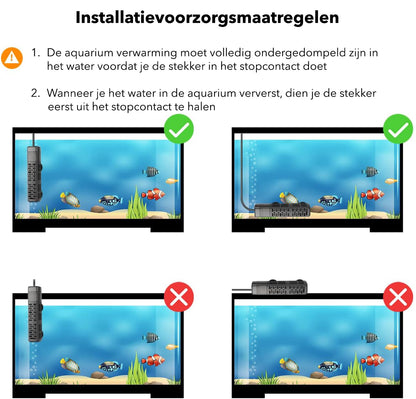 PetFriends Professionele Aquarium verwarming 50W met Slimme Digitale Thermometer