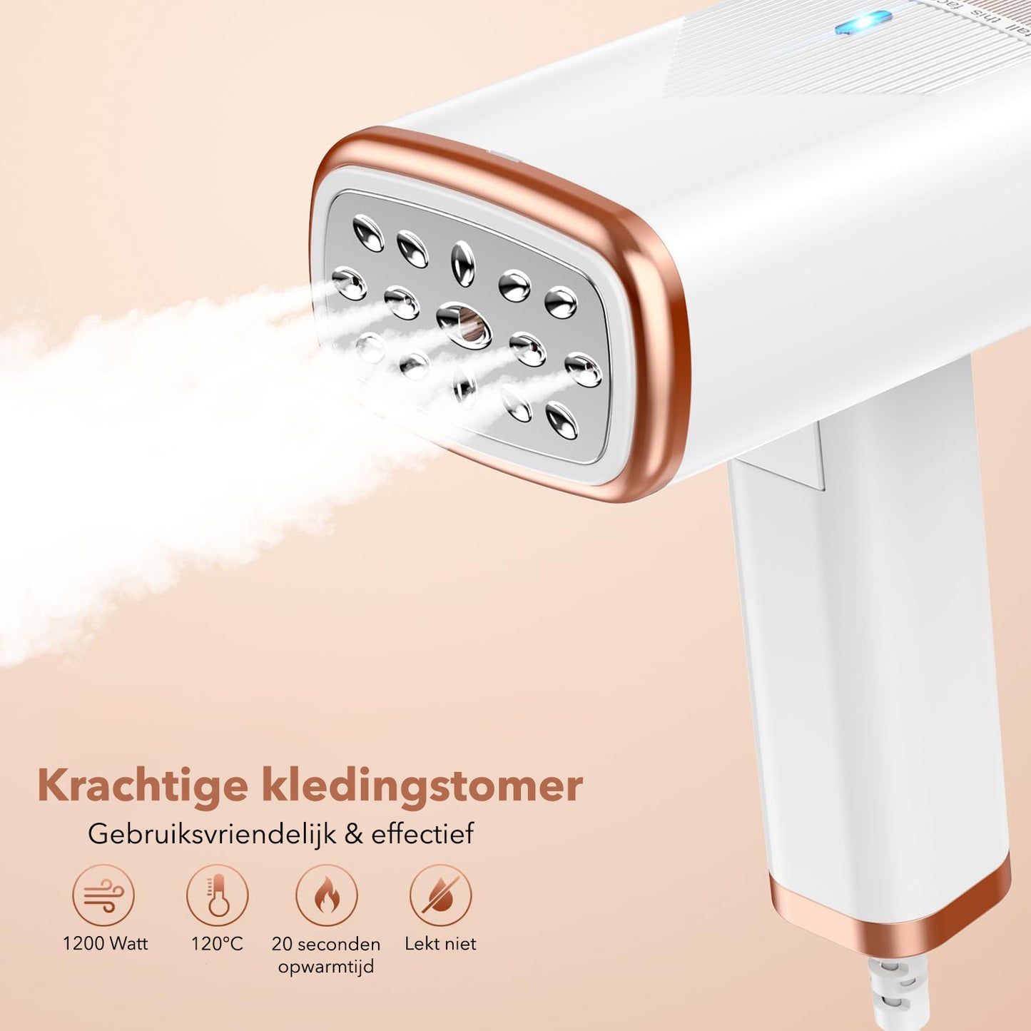 Cleanforce Kledingstomer met Afneembare watertank: Reisvriendelijk - 120ML