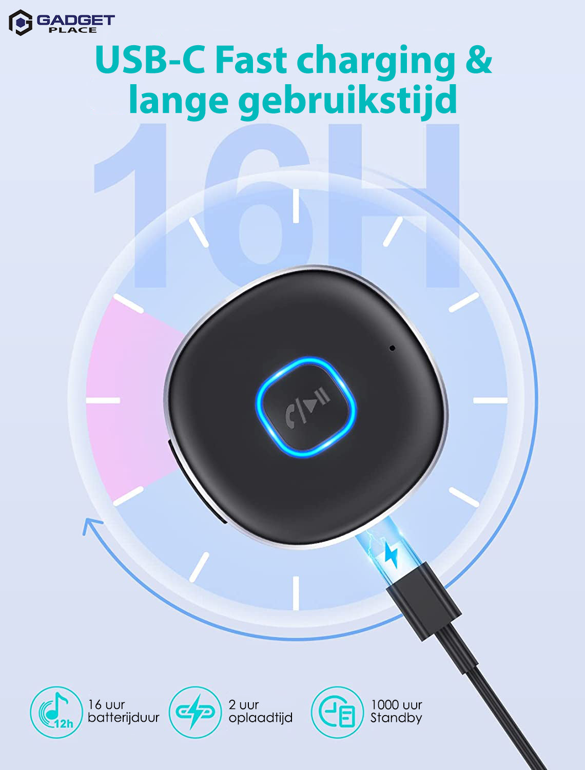 Gadgetplace Bluetooth Receiver Incl. 3.5MM AUX: Handsfree Bellen
