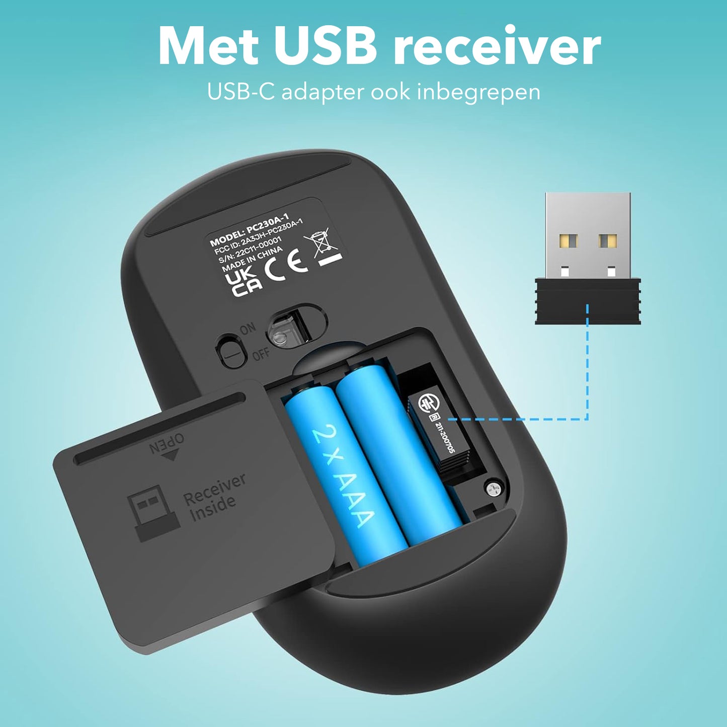 Gadgetplace Draadloos Toetsenbord met Muis Set