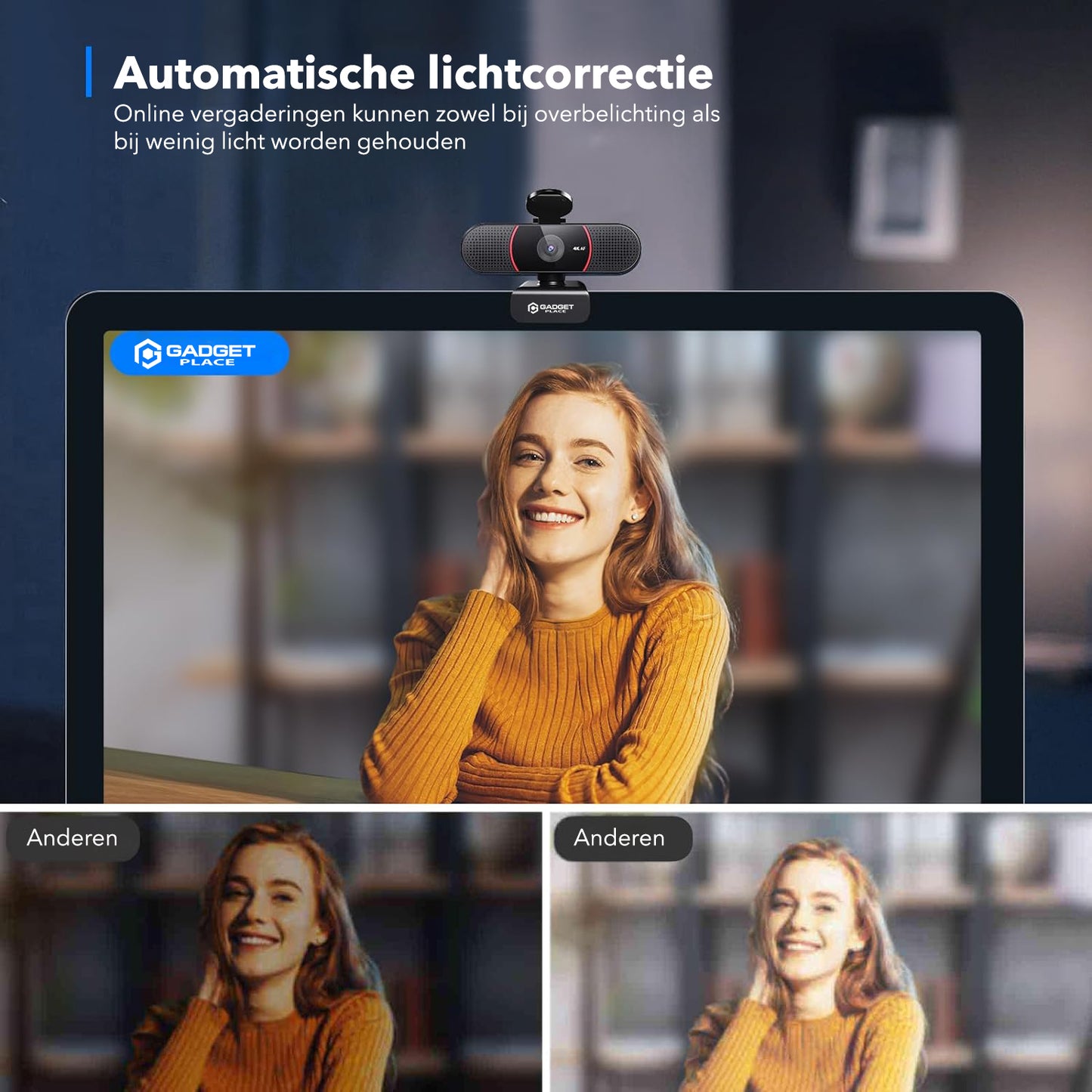 4K Ultra HD Pro Webcam met Ruisvrije Microfoon