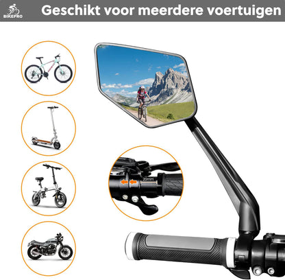 BikePro Verstelbare Fietsspiegelset met Reflectoren: Links & Rechts - De Gatgetwinkel