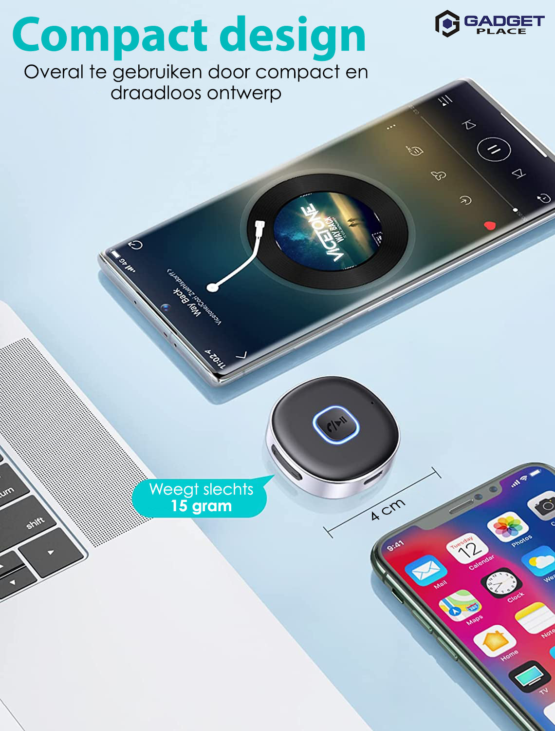Gadgetplace Bluetooth Receiver Incl. 3.5MM AUX: Handsfree Bellen