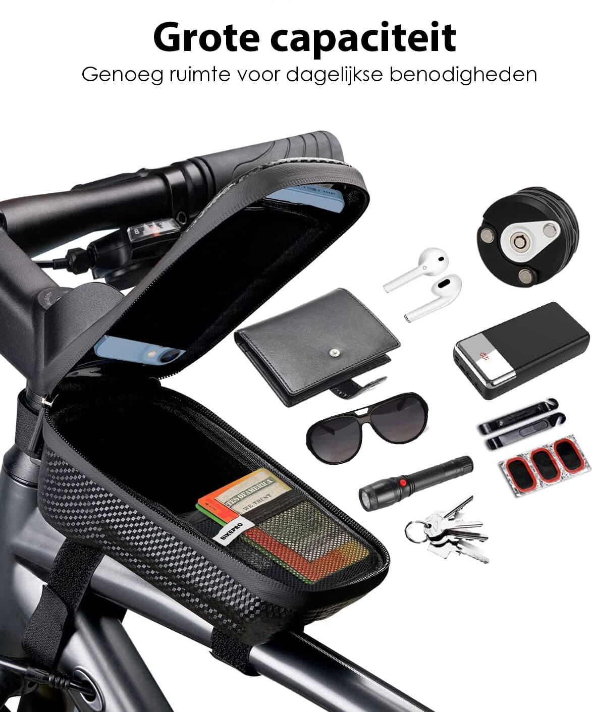 BikePro Pro Telefoonhouder met Waterdichte Zadeltas voor Fietsen - De Gatgetwinkel