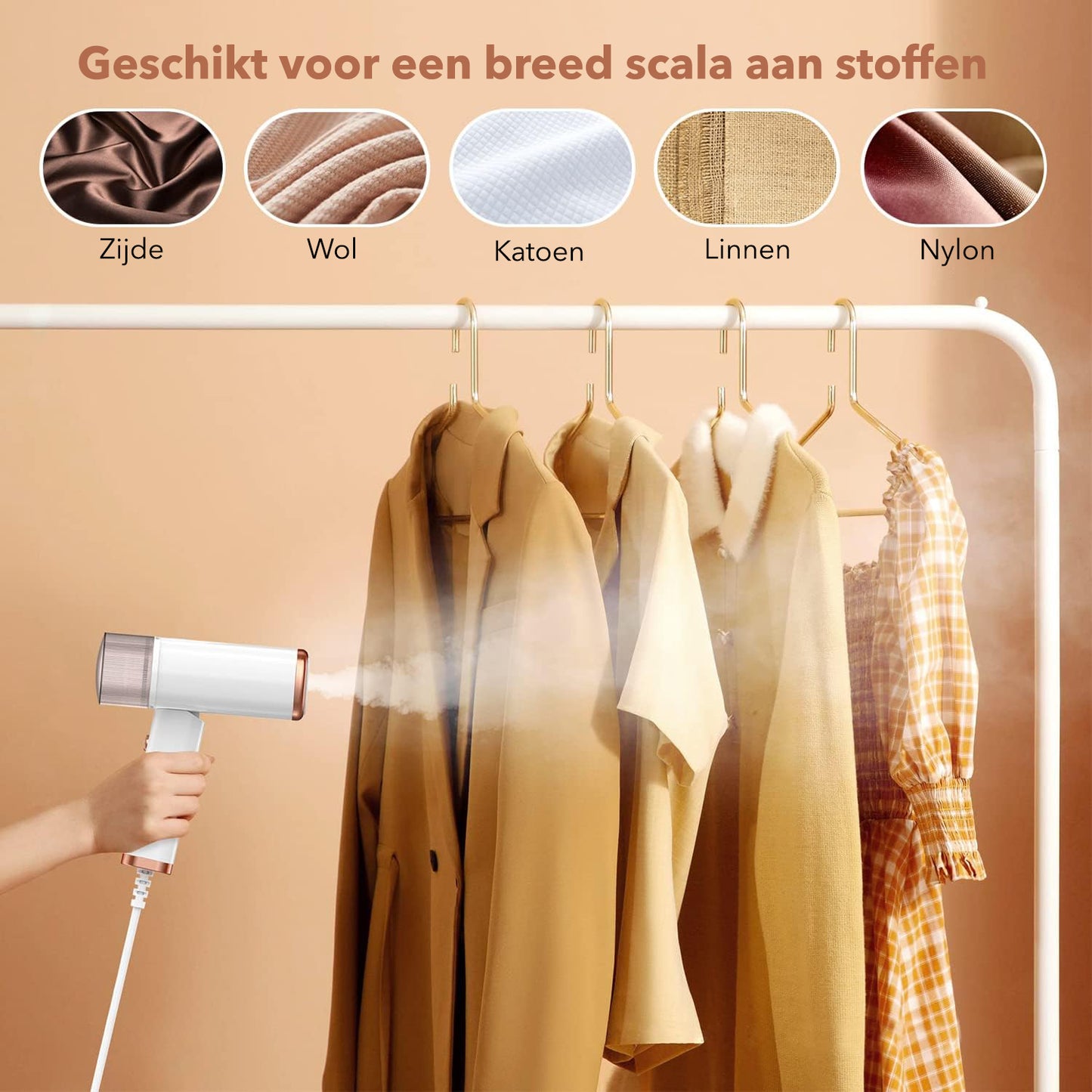Cleanforce Kledingstomer met Afneembare watertank: Reisvriendelijk - 120ML