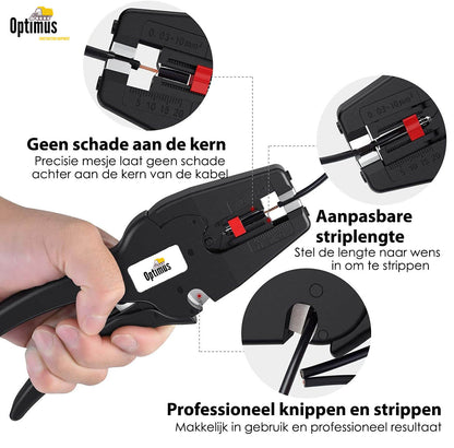 Professionele Automatische 2-in-1 Striptang: 0,03 tot 10mm² - Kabelstripper - Kniptang - De Gatgetwinkel