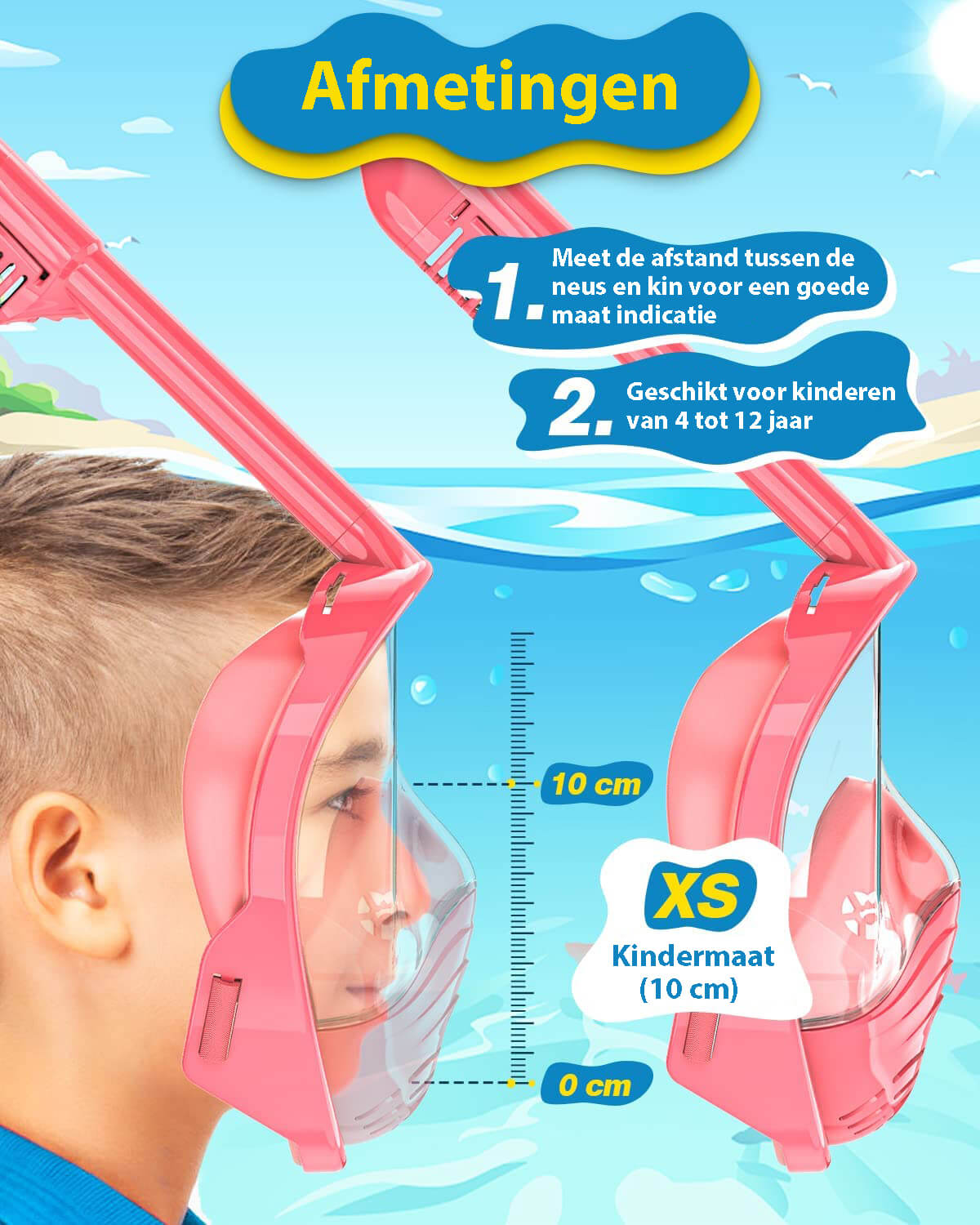 Vicon Snorkelmasker voor Kinderen - Roze - De Gatgetwinkel