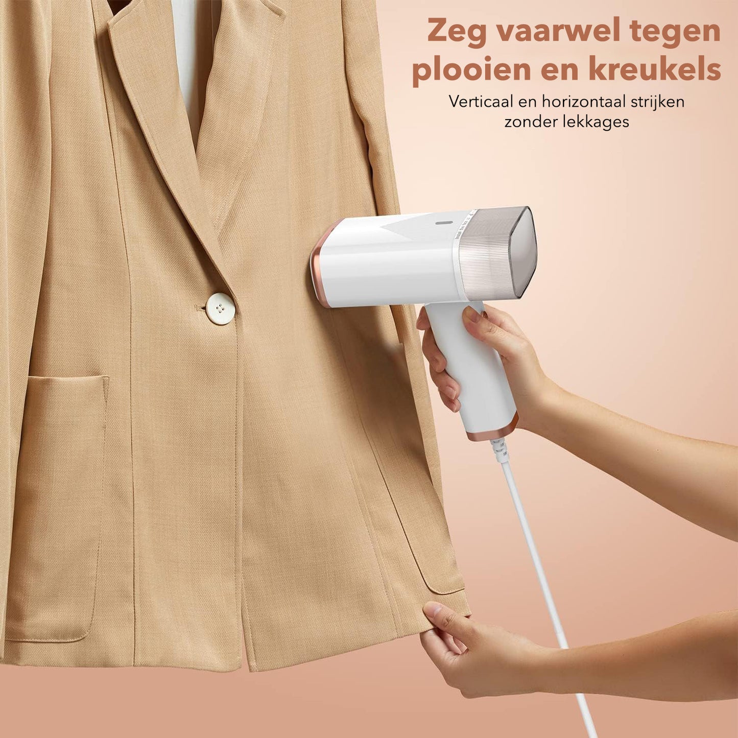 Cleanforce Kledingstomer met Afneembare watertank: Reisvriendelijk - 120ML