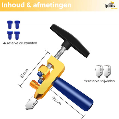 2-in-1 Professionele Glassnijder: Geschikt voor Glas, Tegels en Spiegels - De Gatgetwinkel