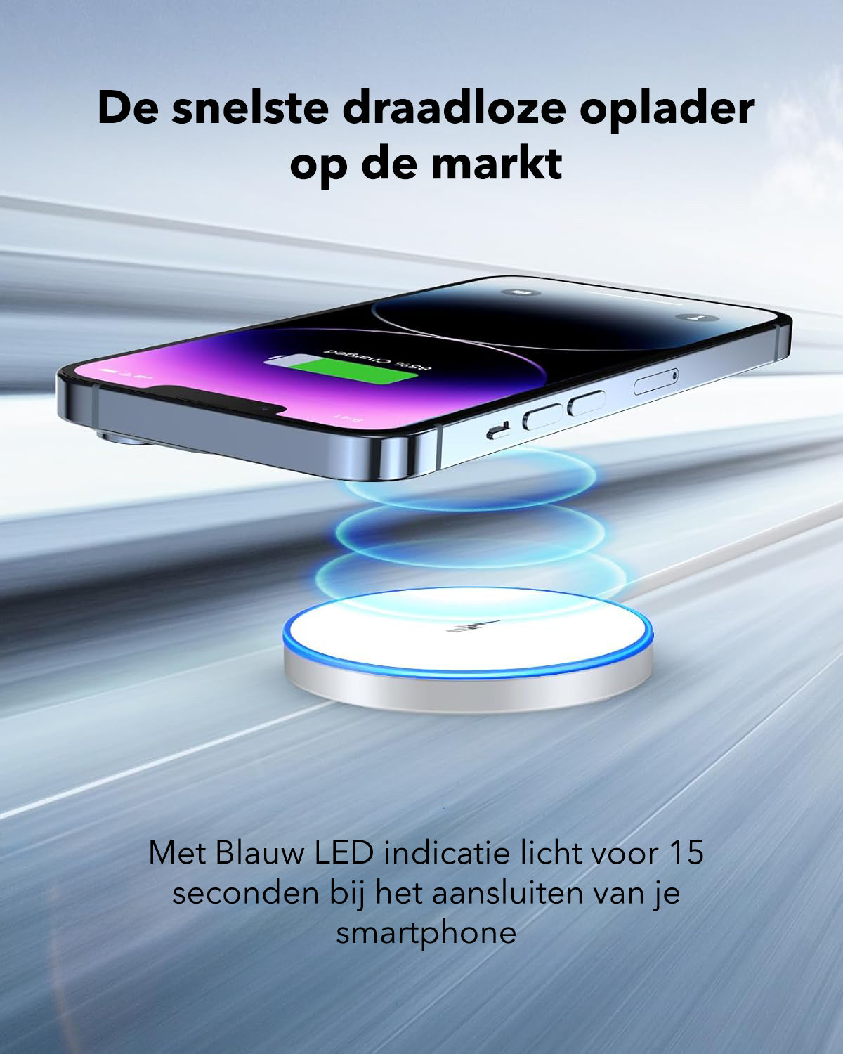 Gadgetplace Draadloze oplader 15W : Magnetisch & Geschikt voor Magsafe & iPhone 15/14/13/12 Pro series
