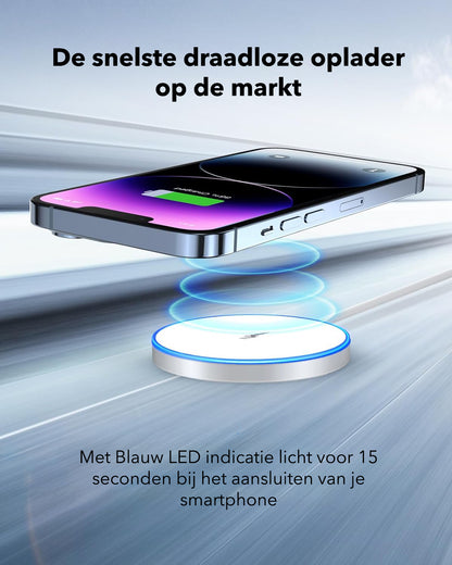 Gadgetplace Draadloze oplader 15W : Magnetisch & Geschikt voor Magsafe & iPhone 15/14/13/12 Pro series