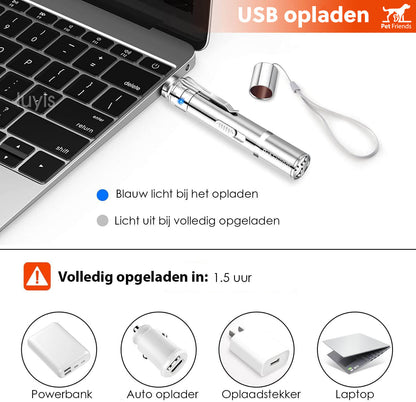 PetFriends Laserpen voor Kat: USB-Oplaadbaar - Laserpointer - De Gatgetwinkel