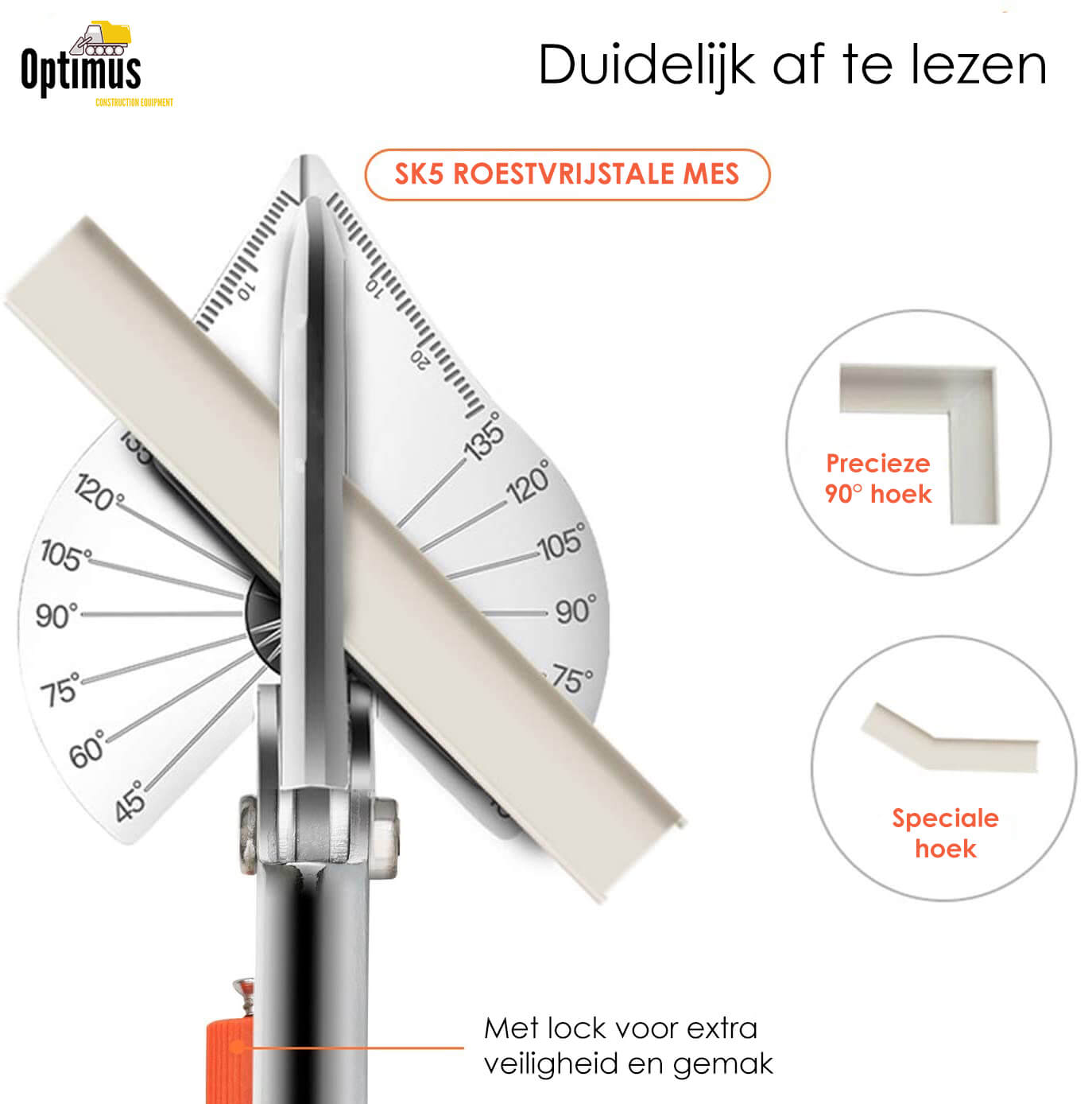 Professionele Plintenschaar: Verbeterd Model - RVS - 45°-135° Versteksnijder - De Gatgetwinkel