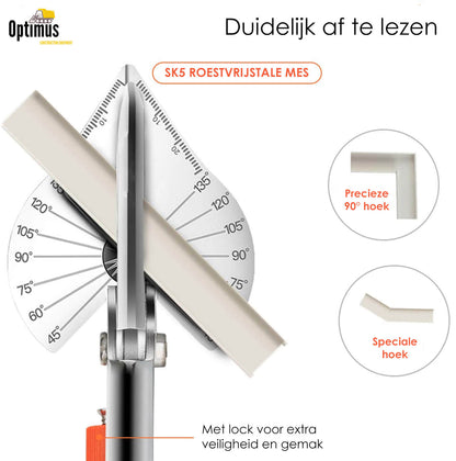 Professionele Plintenschaar: Verbeterd Model - RVS - 45°-135° Versteksnijder - De Gatgetwinkel