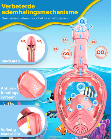 Vicon Snorkelmasker voor Kinderen - Roze - De Gatgetwinkel