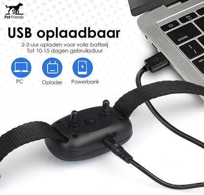 PetFriends Anti-Blafband zonder Schok: Inclusief Hondenfluit, USB-Oplaadbaar - De Gatgetwinkel