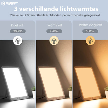 Daglichtlamp 10.000 Lux met Timer & Dimfunctie: Lichttherapie tegen Winterdepressie - De Gatgetwinkel