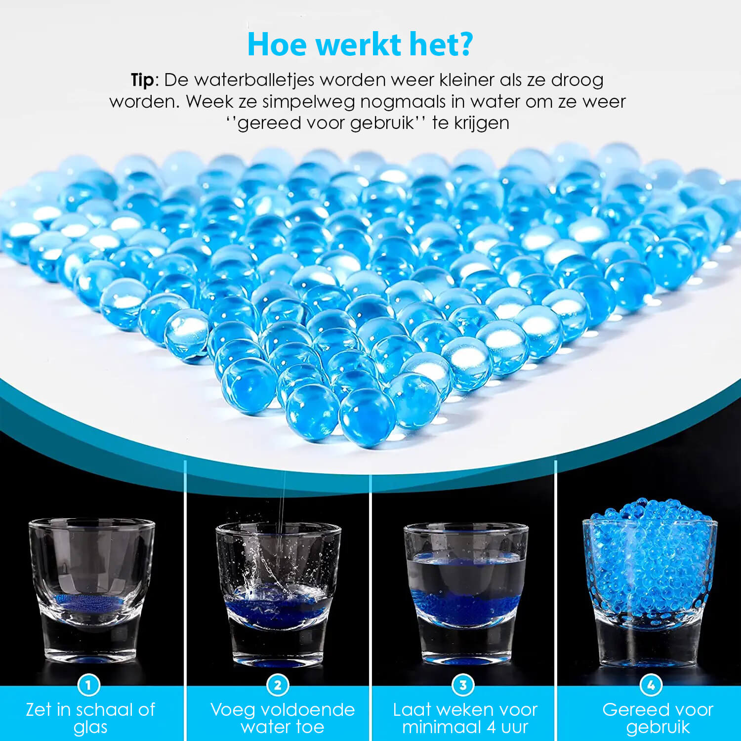 Blauwe Waterparels - 40.000 stuks - 7-8mm - De Gatgetwinkel