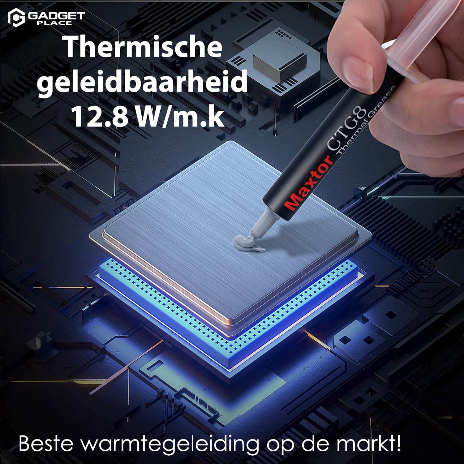 Koelpasta 4gr: 12.8W/m·k - CPU/GPU - Heat Sink Compound - De Gatgetwinkel
