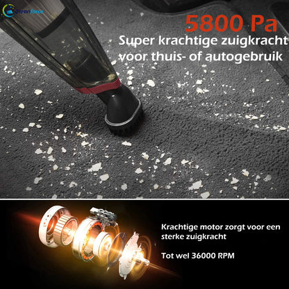 Cleanforce Kruimelzuiger V1: Snoerloos, Extreme Zuigkracht, Nat & Droog