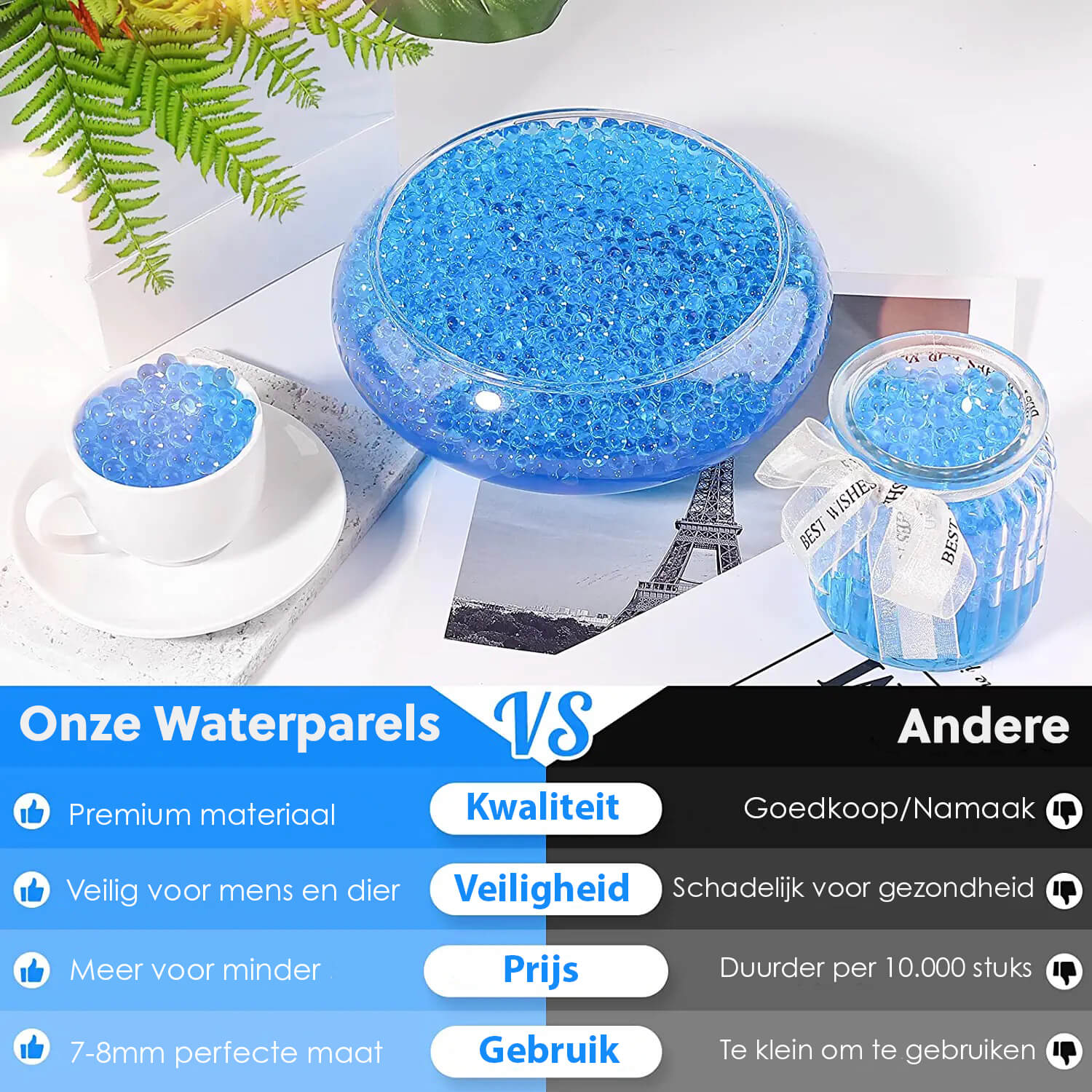 Blauwe Waterparels - 40.000 stuks - 7-8mm - De Gatgetwinkel