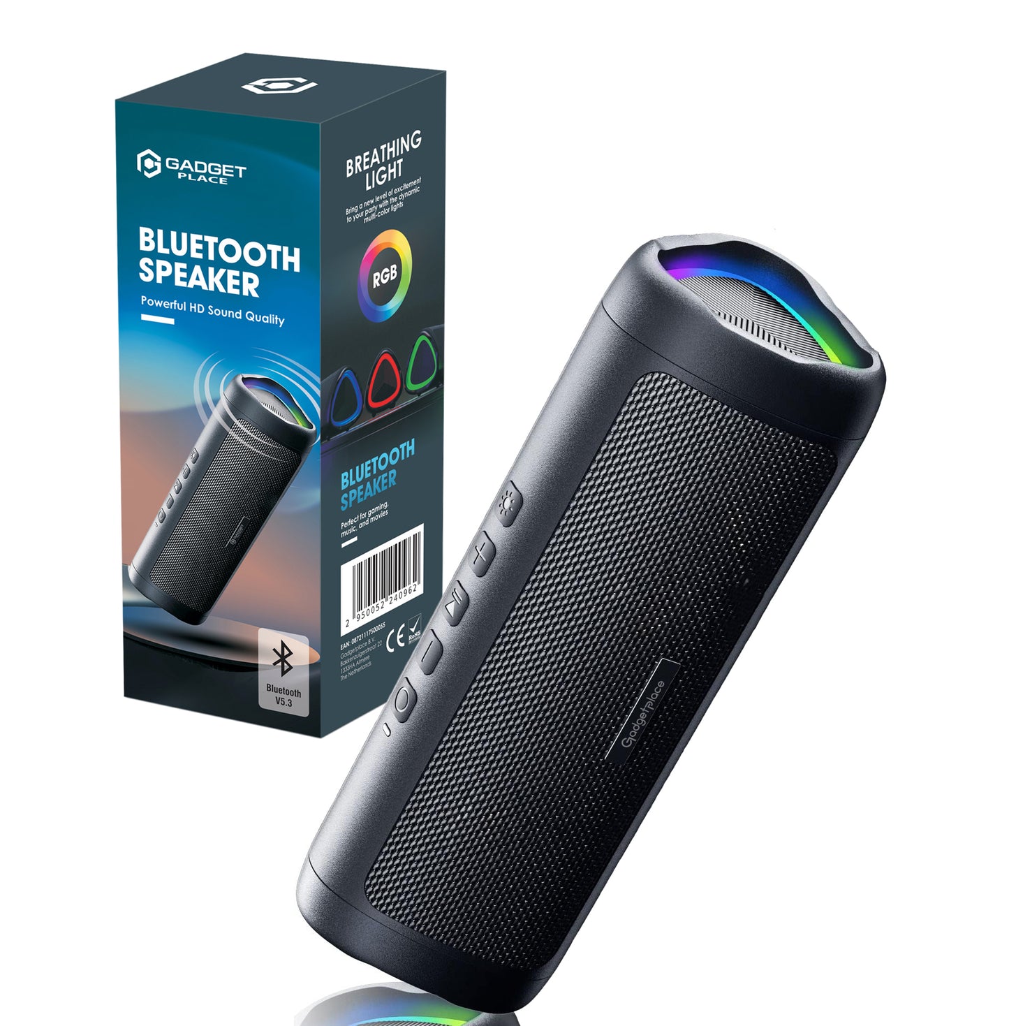 Gadgetplace Bluetooth Speaker Draadloos: Tot 24 uur Muziek & IPX5 Waterproof