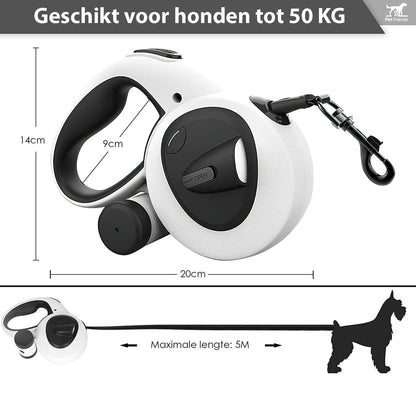 PetFriends Premium Hondenriem: Inclusief Poepzakjes - Reflecterend - Tot 50KG - De Gatgetwinkel