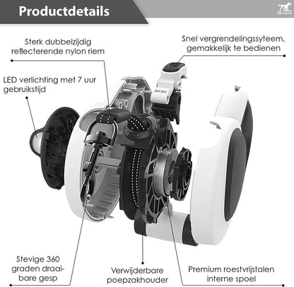 PetFriends Premium Hondenriem: Inclusief Poepzakjes - Reflecterend - Tot 50KG - De Gatgetwinkel