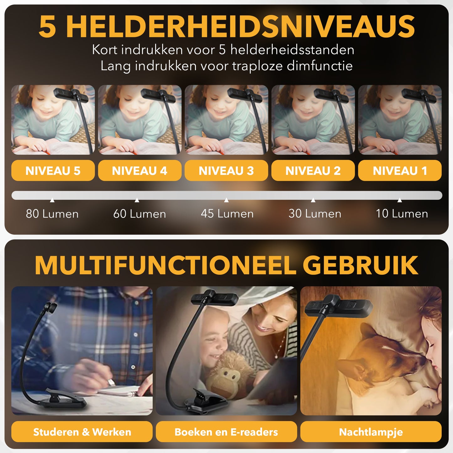 Gadgetplace LED Leeslamp voor boek en E-reader
