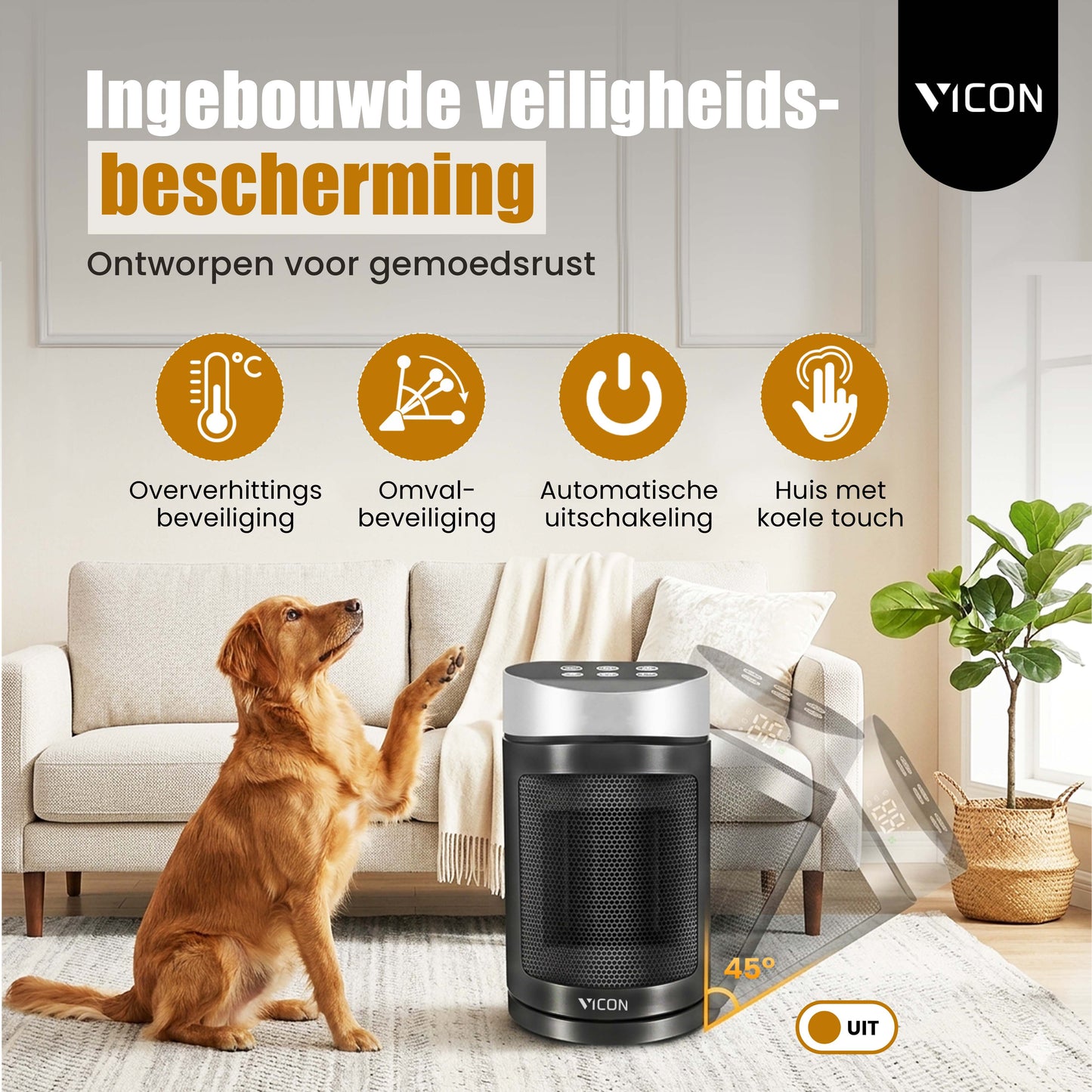Vicon Elektrische Kachel - 1500W