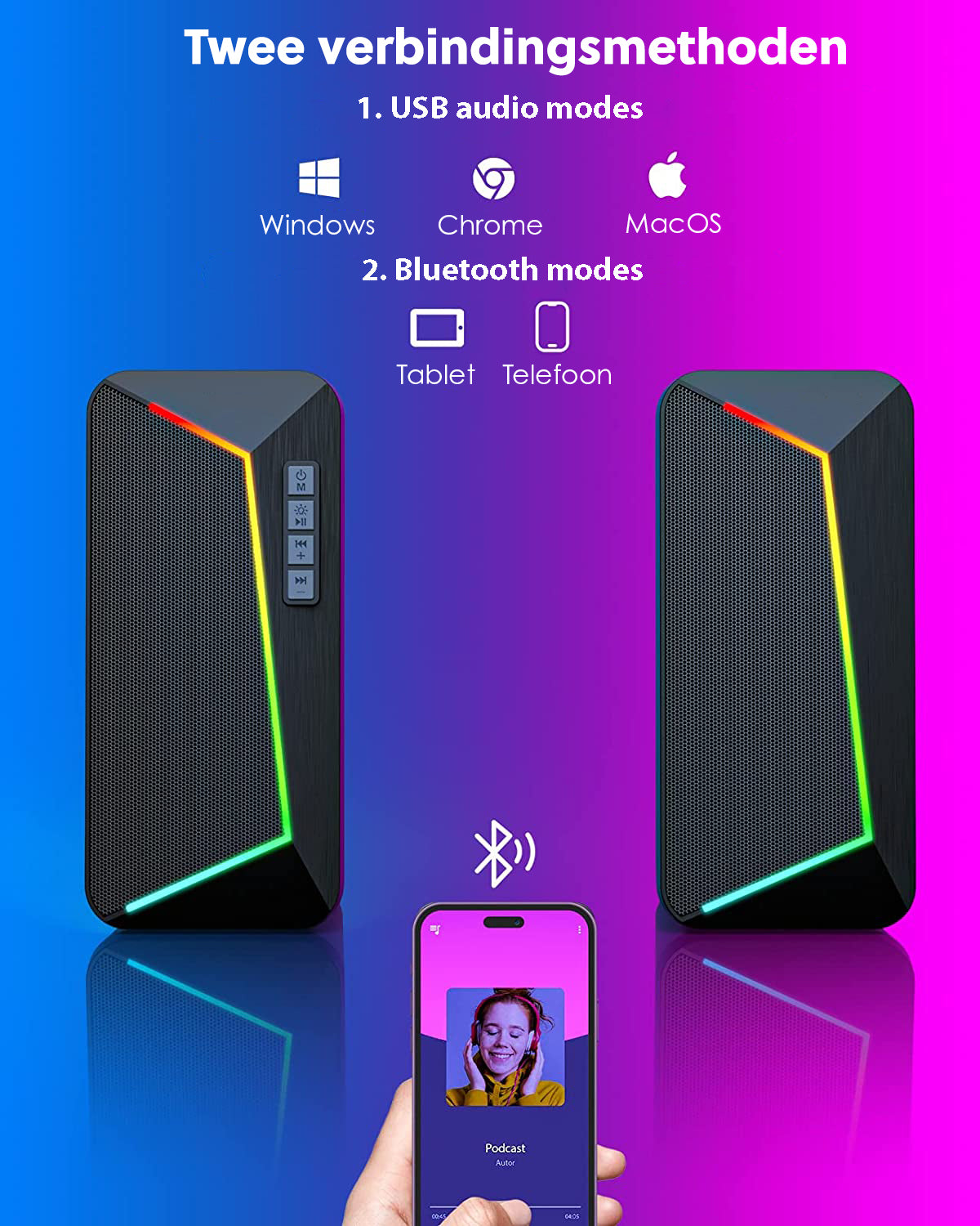 Gadgetplace PC speakers met Bluetooth 5.3
