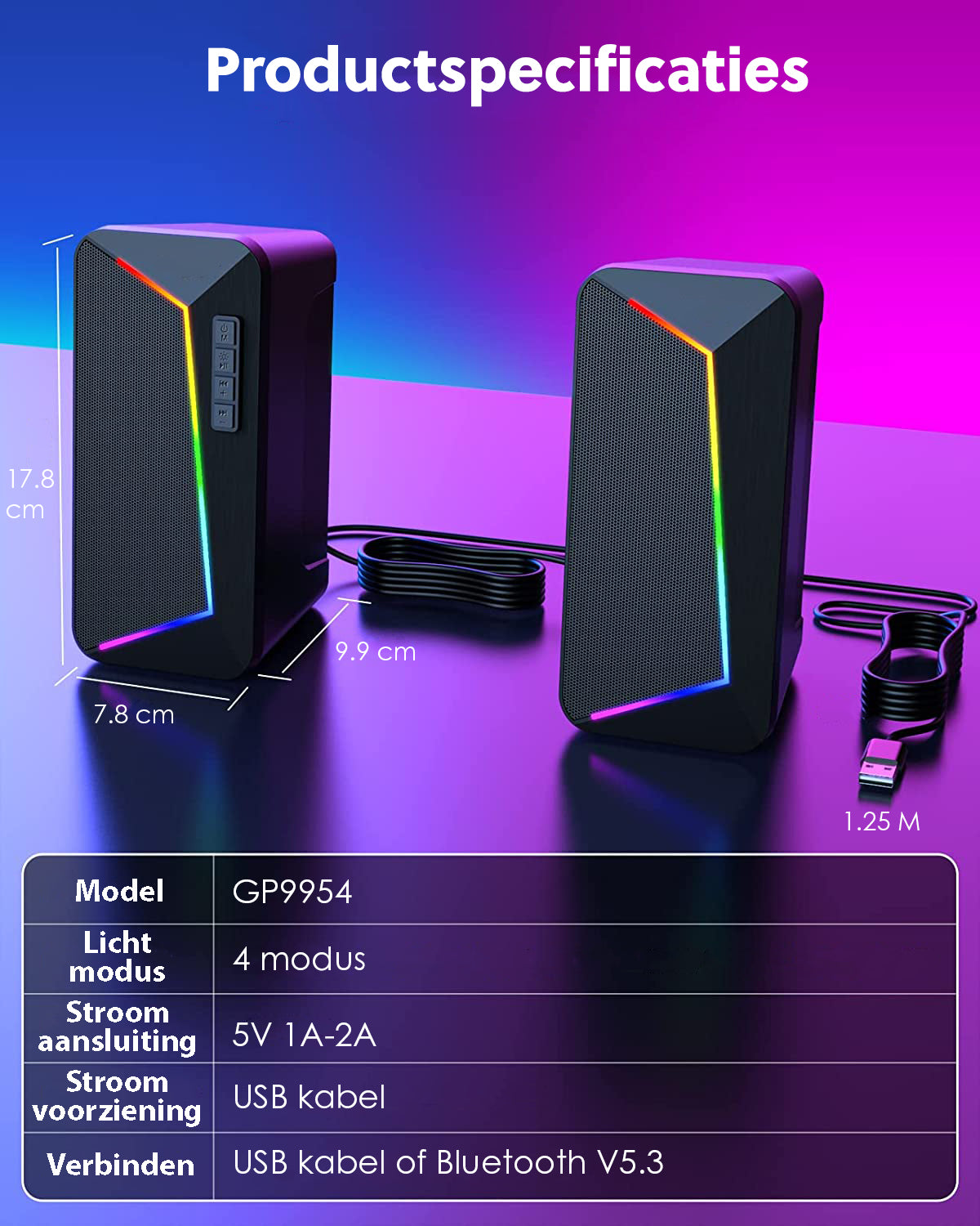 Gadgetplace PC speakers met Bluetooth 5.3
