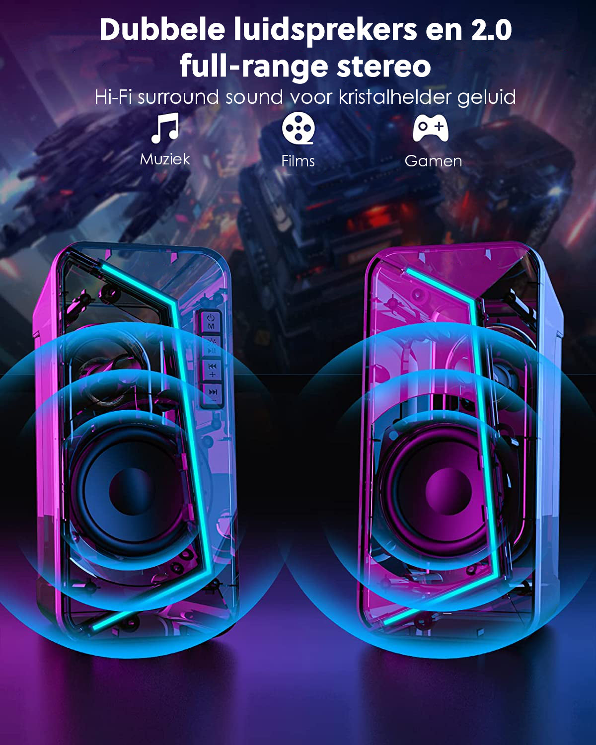 Gadgetplace PC speakers met Bluetooth 5.3