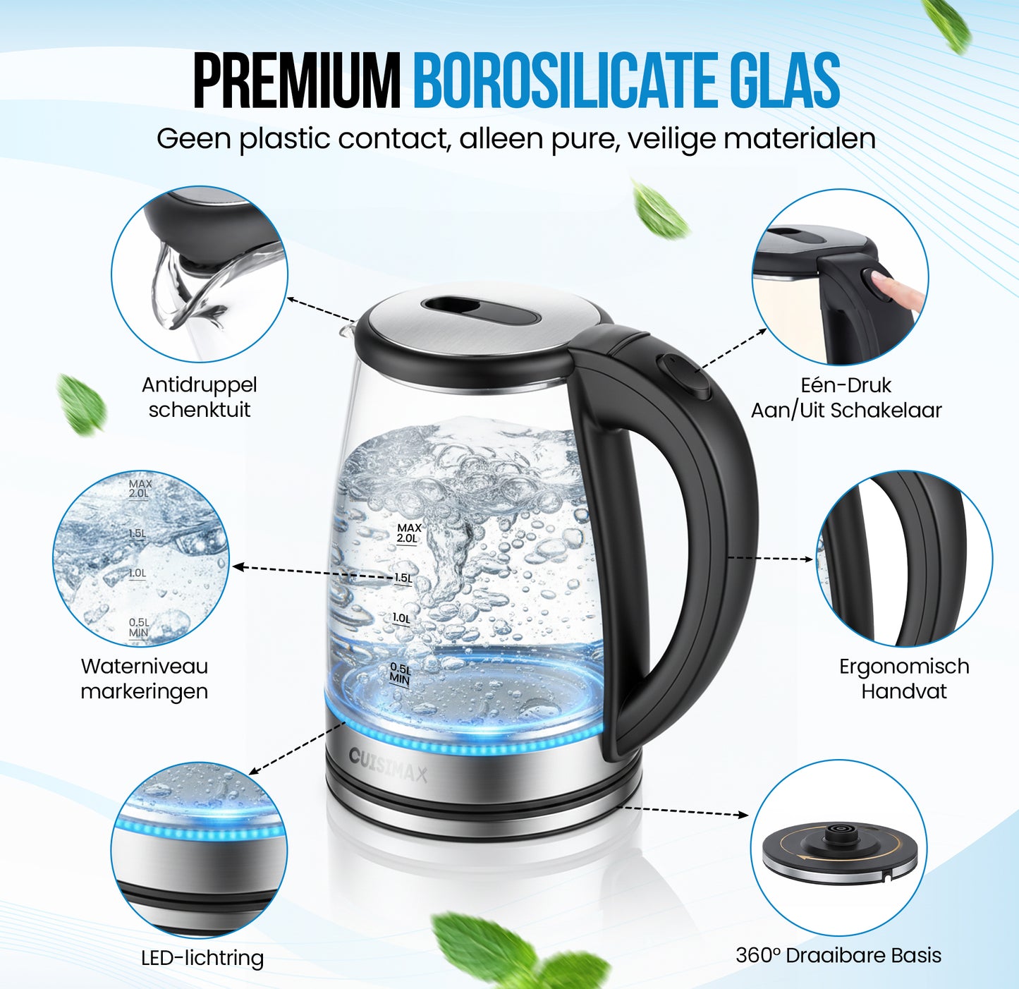 Cuisimax Waterkoker met LED
