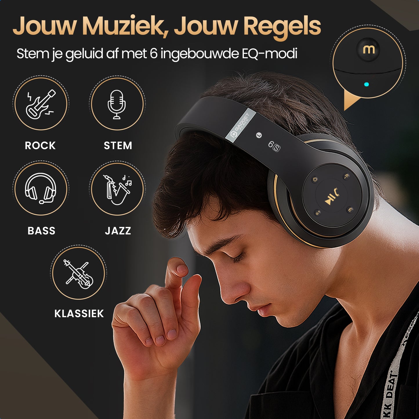 Gadgetplace Koptelefoon Draadloos