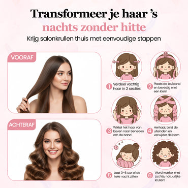 Goodcare Heatless Curls Set - Incl. Satijnen Slaapmuts