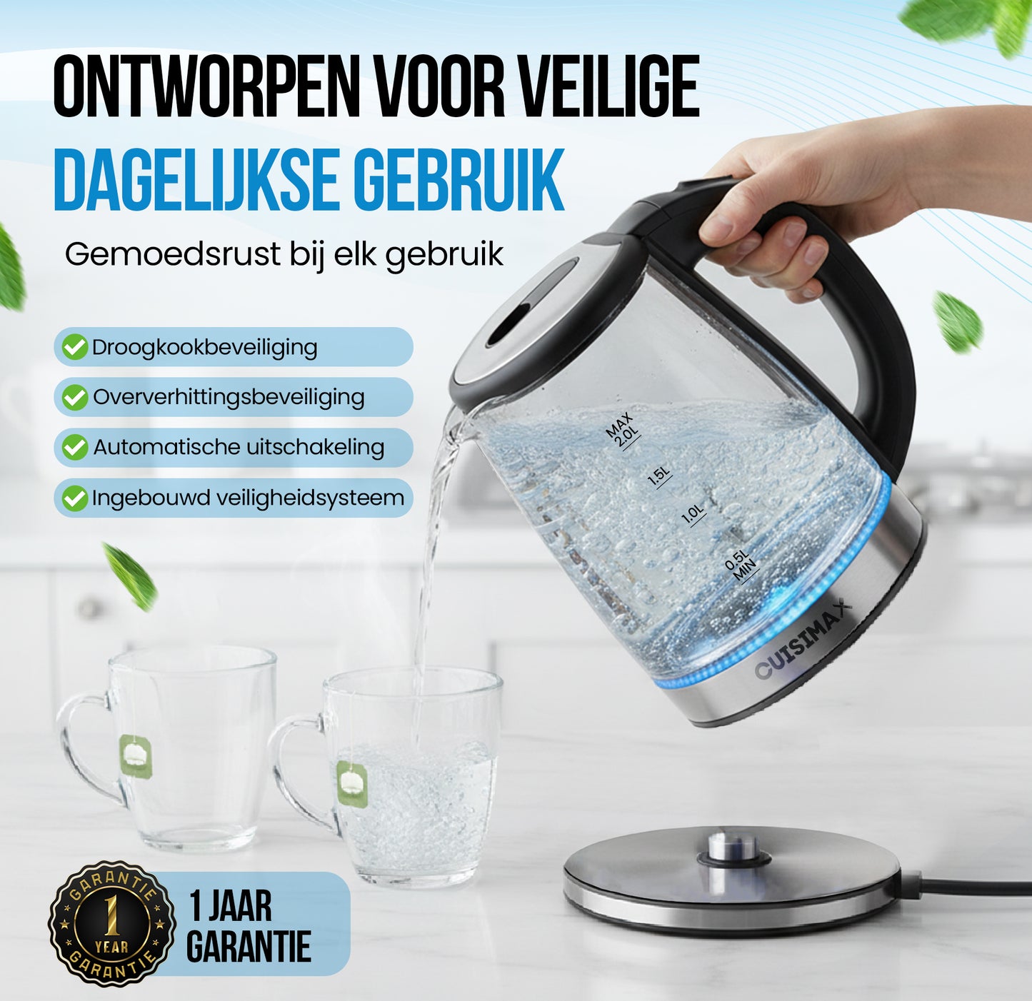 Cuisimax Waterkoker met LED