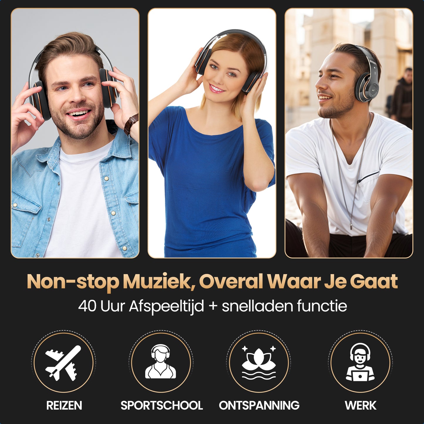 Gadgetplace Koptelefoon Draadloos