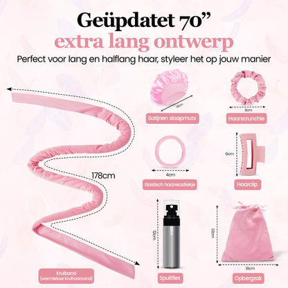 Goodcare Heatless Curls Set - Incl. Satijnen Slaapmuts