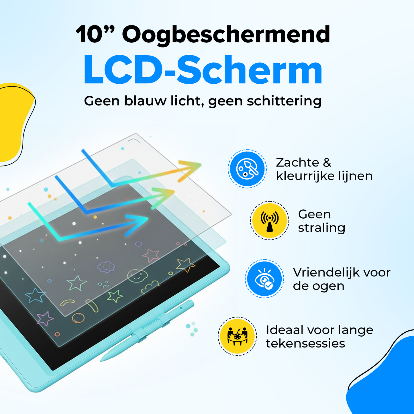 Funlab Tekentablet voor Kinderen - Met Stickervel