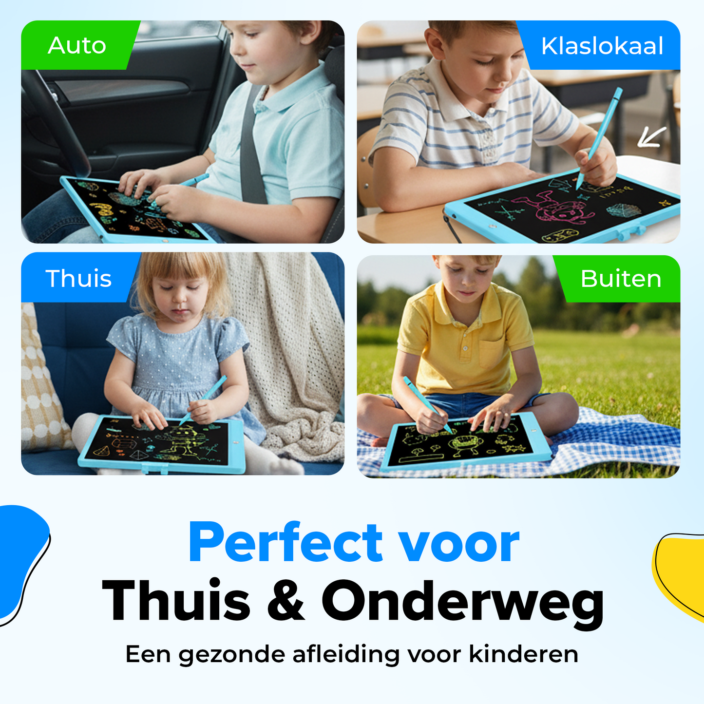 Funlab Tekentablet voor Kinderen - Met Stickervel