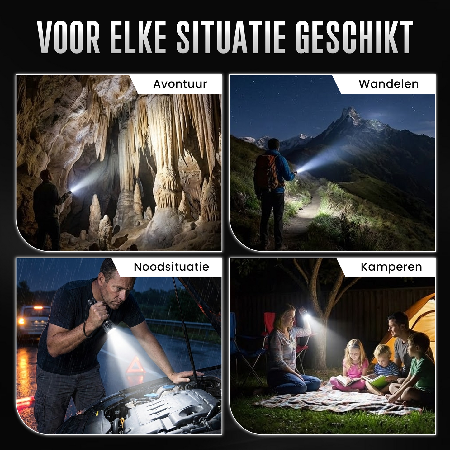 Gadgetplace LED Zaklamp op Batterijen - 1500 Lumen