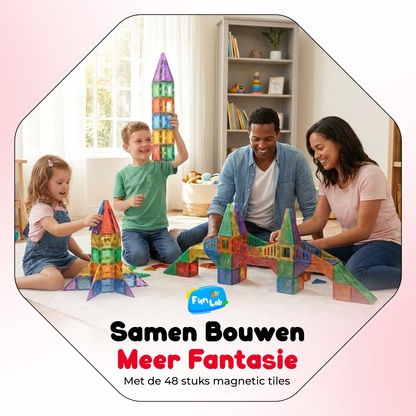 Funlab Magnetic tiles - 48 stuks